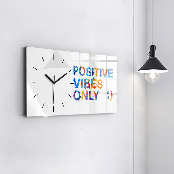 Horloge rectangulaire horizontale Citation positive