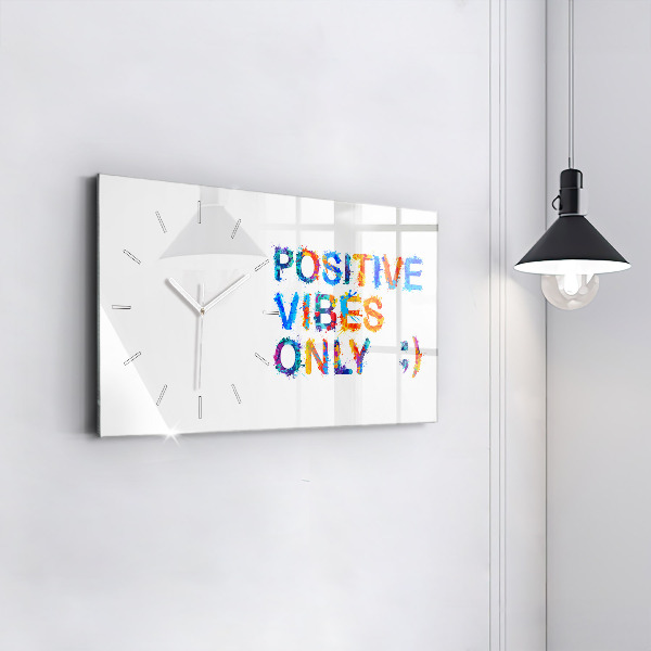 Horloge rectangulaire horizontale Citation positive