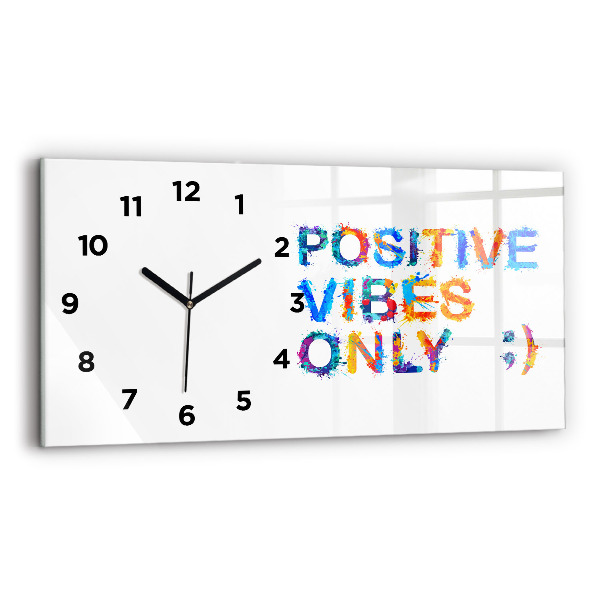 Horloge rectangulaire horizontale Citation positive