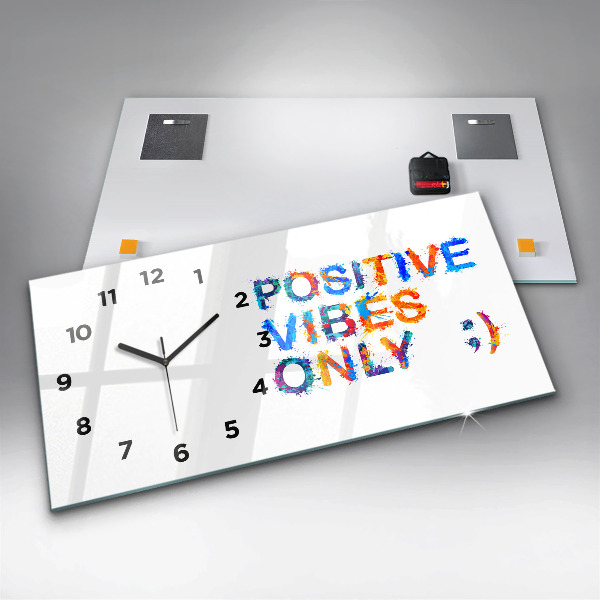 Horloge rectangulaire horizontale Citation positive