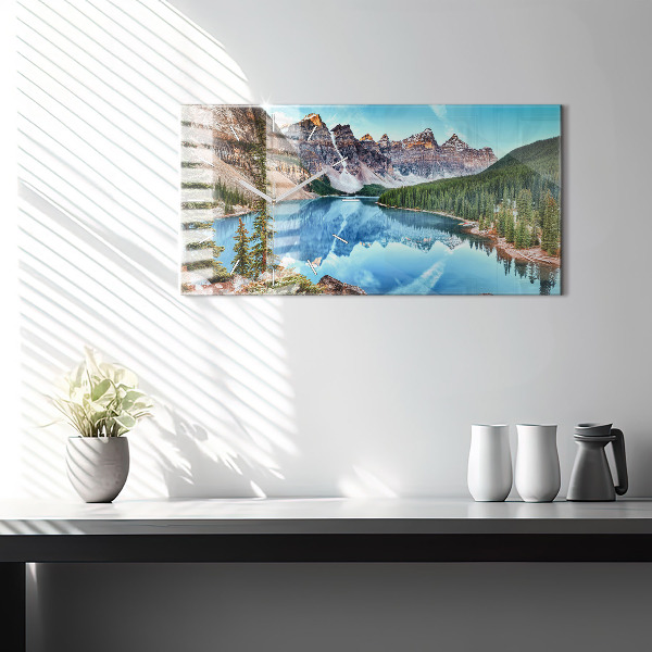 Horloge rectangulaire horizontale Paysage de montagne