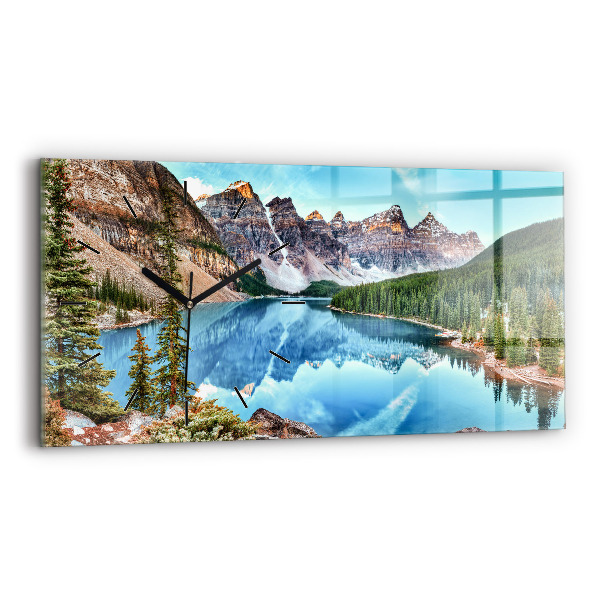 Horloge rectangulaire horizontale Paysage de montagne