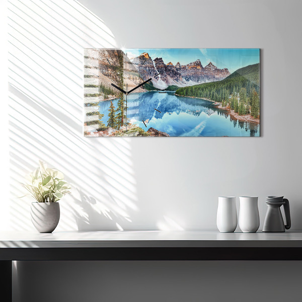 Horloge rectangulaire horizontale Paysage de montagne