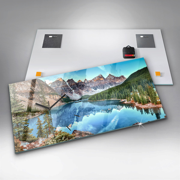 Horloge rectangulaire horizontale Paysage de montagne