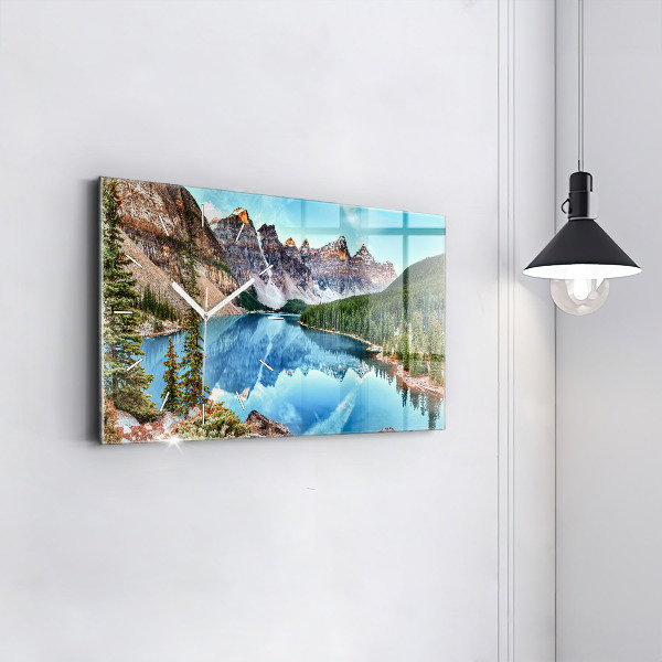 Horloge rectangulaire horizontale Paysage de montagne