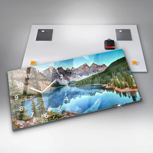 Horloge rectangulaire horizontale Paysage de montagne
