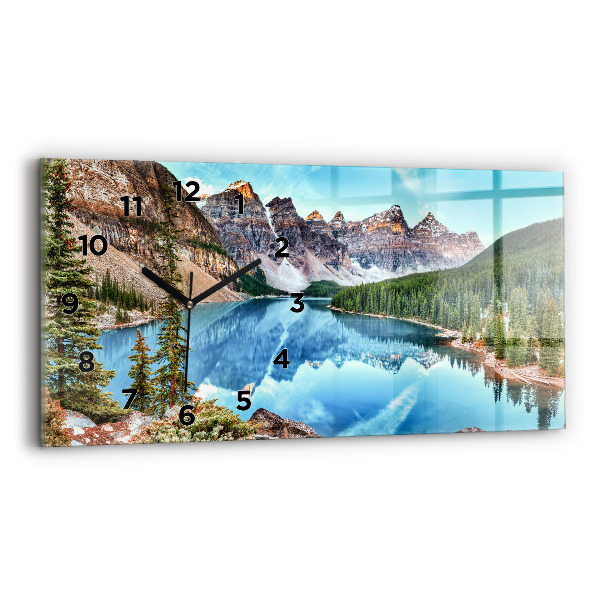 Horloge rectangulaire horizontale Paysage de montagne