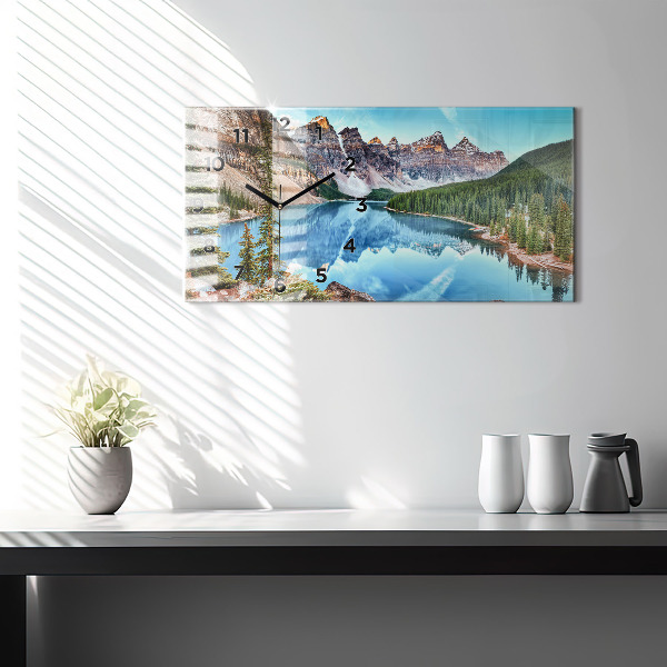 Horloge rectangulaire horizontale Paysage de montagne