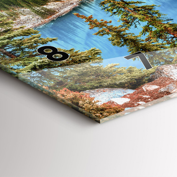 Horloge rectangulaire horizontale Paysage de montagne