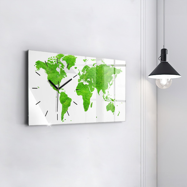 Horloge rectangulaire horizontale 'Carte de l''herbe verte'