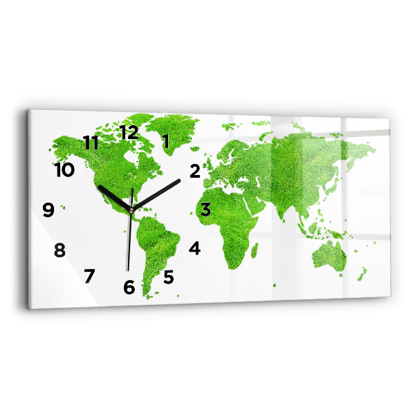 Horloge rectangulaire horizontale 'Carte de l''herbe verte'