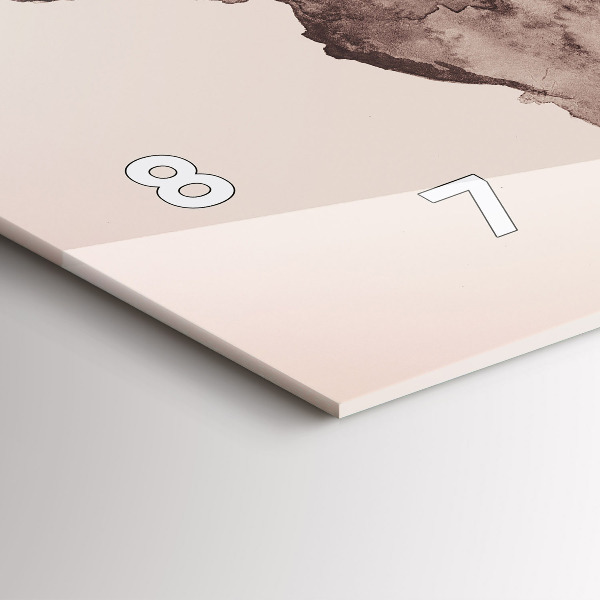 Horloge rectangulaire horizontale 'Carte du monde à l''aquarelle'