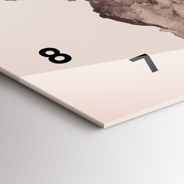 Horloge rectangulaire horizontale 'Carte du monde à l''aquarelle'