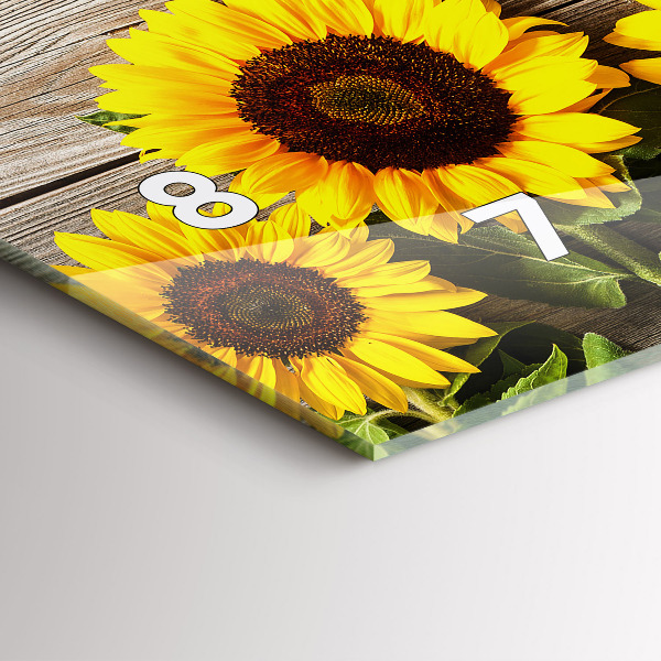 Horloge rectangulaire horizontale Tournesols
