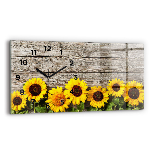 Horloge rectangulaire horizontale Tournesols