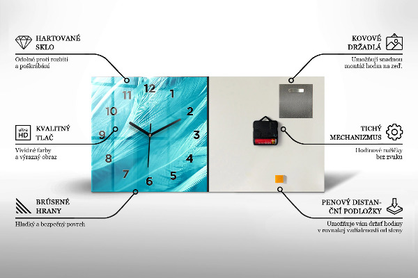 Horloge rectangulaire horizontale Tournesols