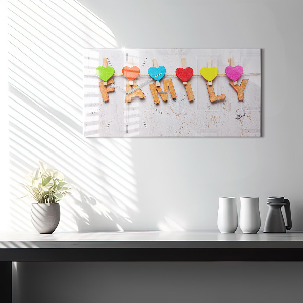 Horloge rectangulaire horizontale 'La famille d''inscriptions'