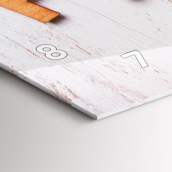 Horloge rectangulaire horizontale 'La famille d''inscriptions'