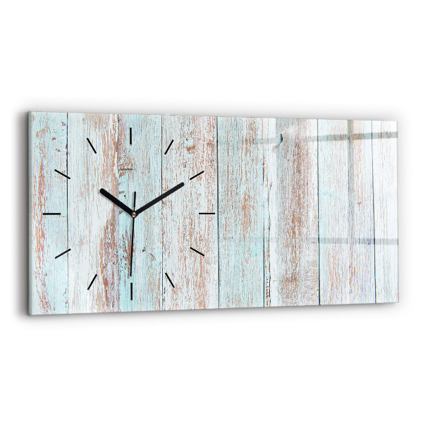 Horloge rectangulaire horizontale Bois pastel