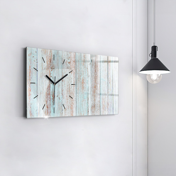 Horloge rectangulaire horizontale Bois pastel