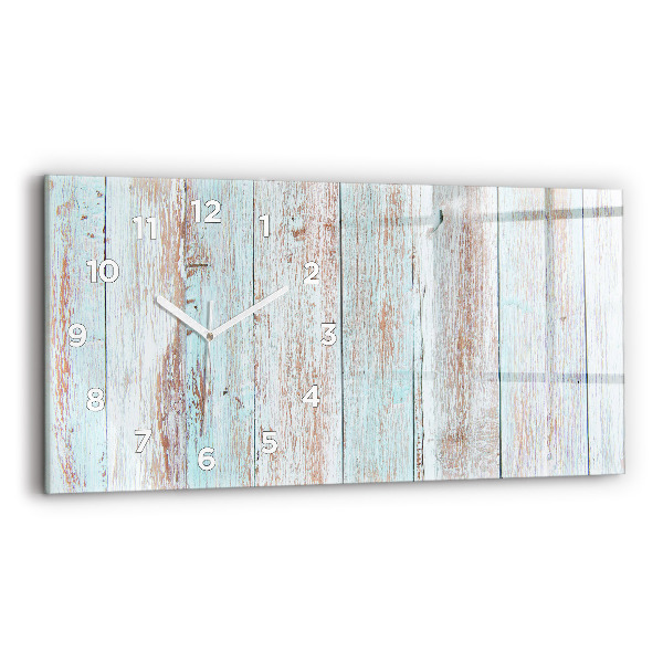 Horloge rectangulaire horizontale Bois pastel