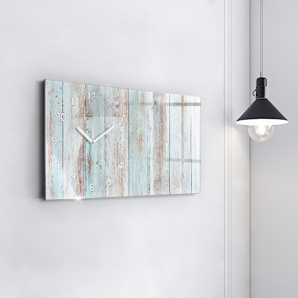 Horloge rectangulaire horizontale Bois pastel