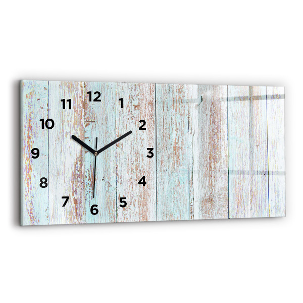 Horloge rectangulaire horizontale Bois pastel