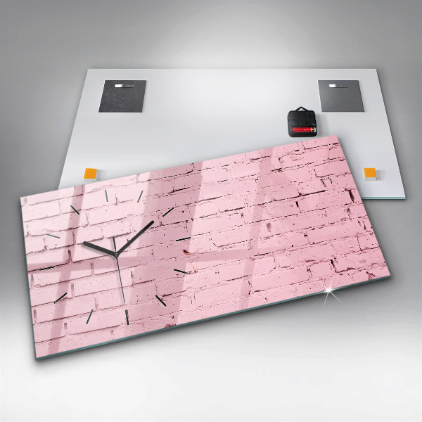 Horloge rectangulaire horizontale Mur de briques