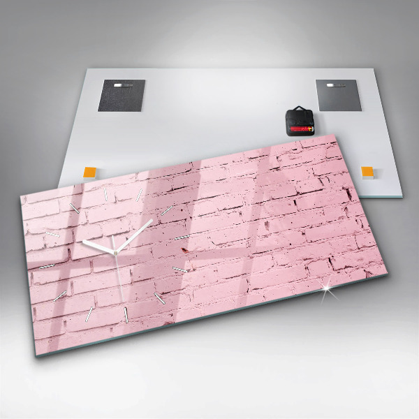 Horloge rectangulaire horizontale Mur de briques