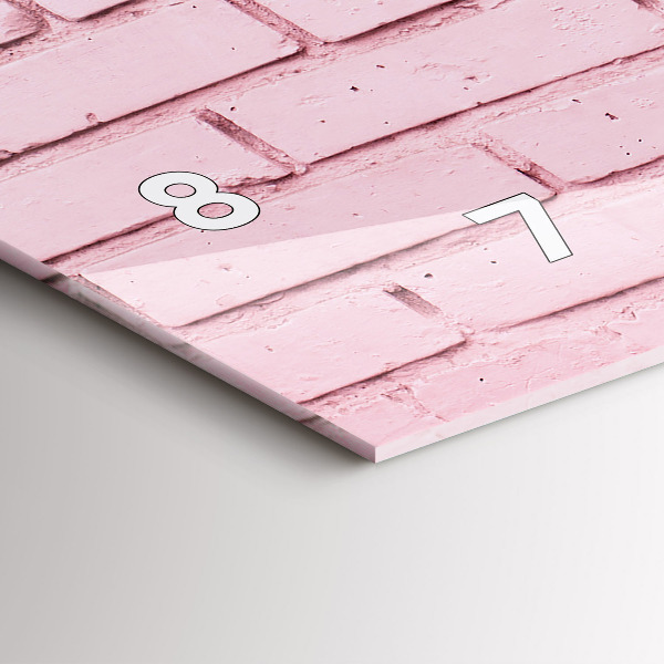 Horloge rectangulaire horizontale Mur de briques