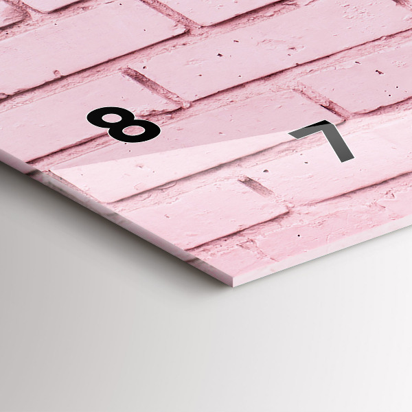 Horloge rectangulaire horizontale Mur de briques