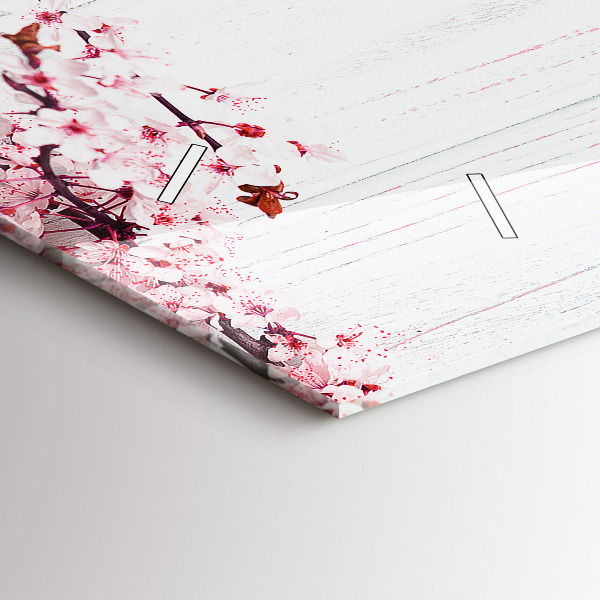 Horloge rectangulaire horizontale Fleurs de printemps