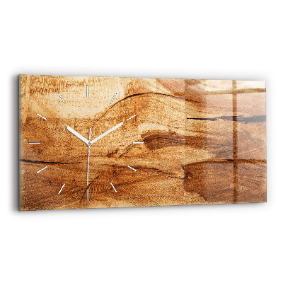 Horloge rectangulaire horizontale Texture du bois