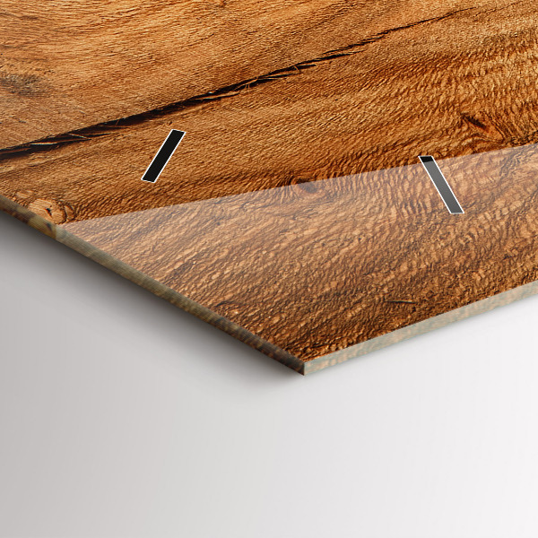 Horloge rectangulaire horizontale Texture du bois