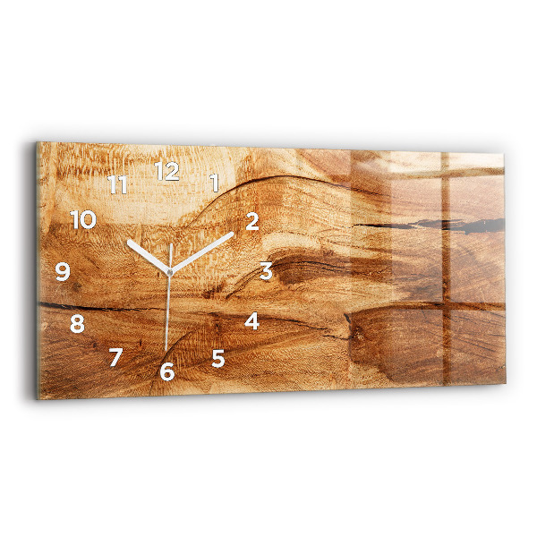 Horloge rectangulaire horizontale Texture du bois