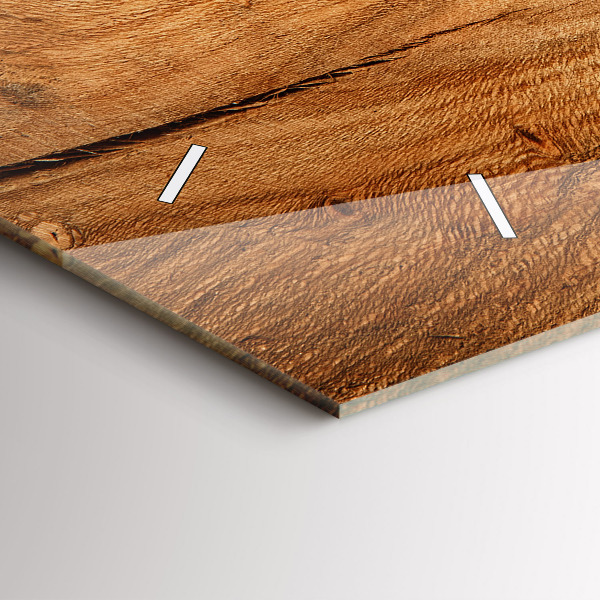 Horloge rectangulaire horizontale Texture du bois