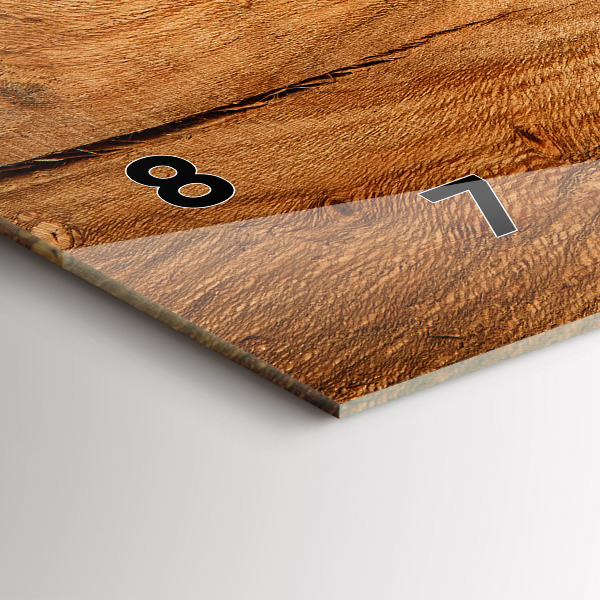 Horloge rectangulaire horizontale Texture du bois