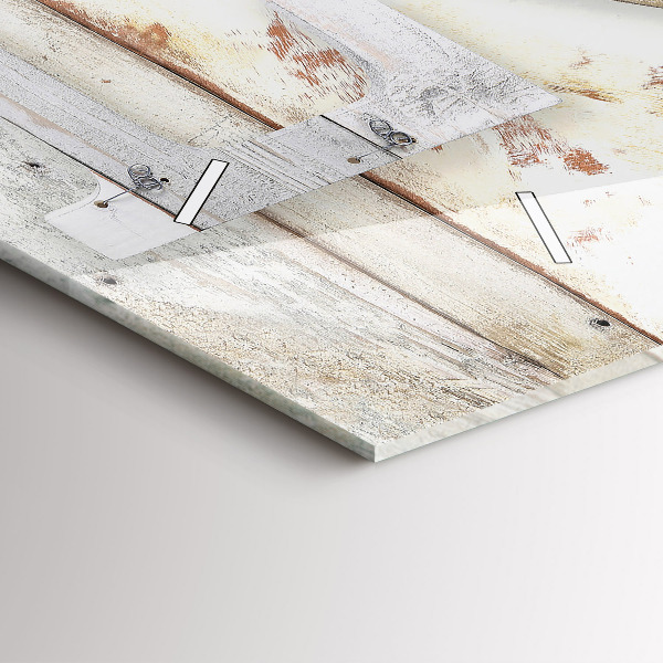 Horloge rectangulaire horizontale 'L''inscription amour'