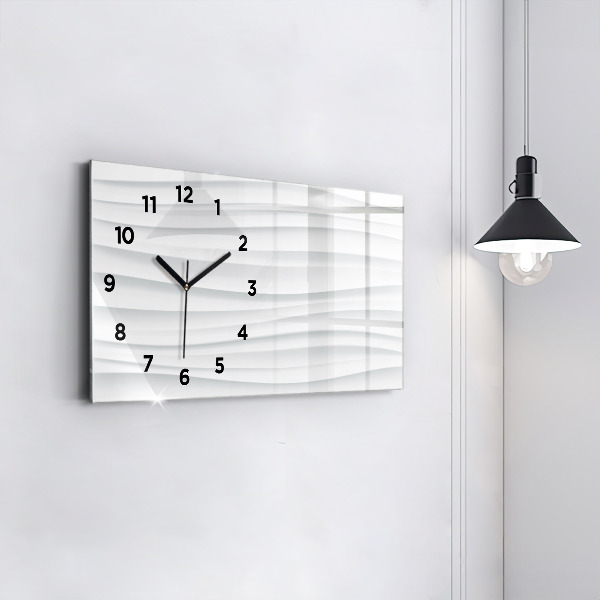 Horloge rectangulaire horizontale Texture des vagues
