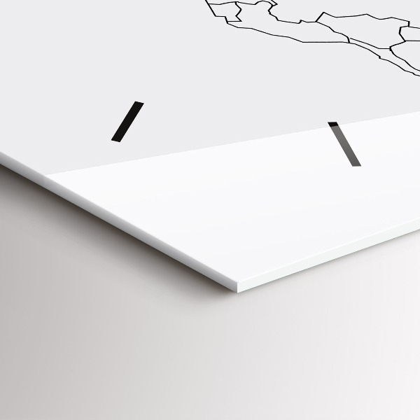 Horloge rectangulaire horizontale Carte du monde