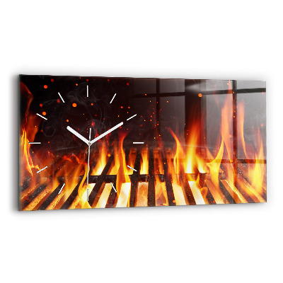 Horloge rectangulaire horizontale Gril