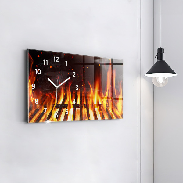 Horloge rectangulaire horizontale Gril
