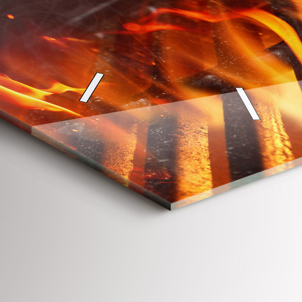 Horloge rectangulaire horizontale Gril