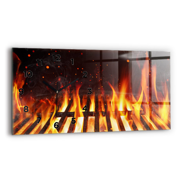 Horloge rectangulaire horizontale Gril