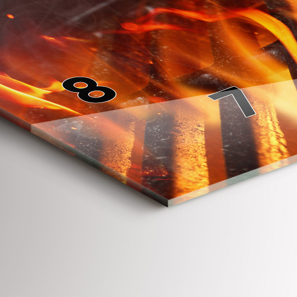 Horloge rectangulaire horizontale Gril