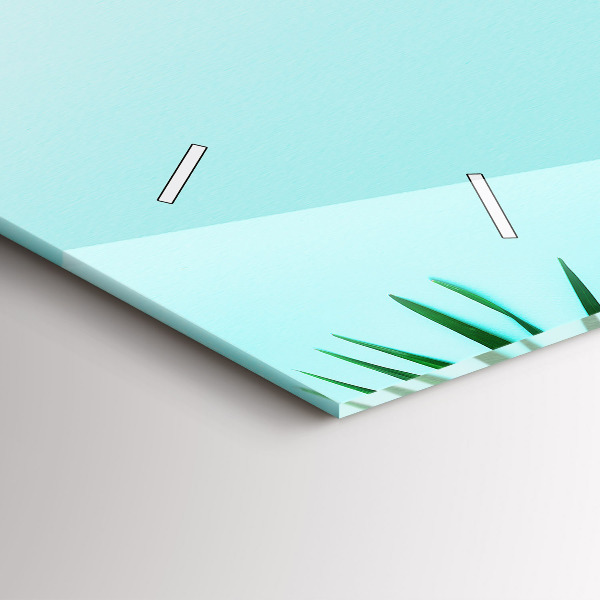 Horloge rectangulaire horizontale feuilles de palmier