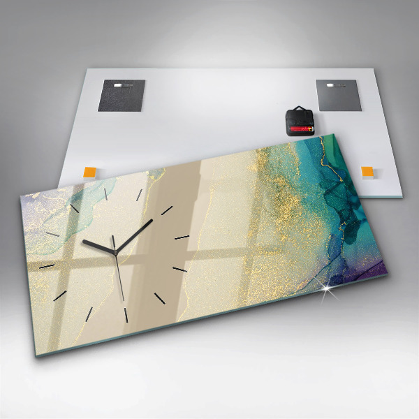 Horloge murale horizontale Abstraction élégante