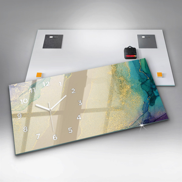 Horloge murale horizontale Abstraction élégante