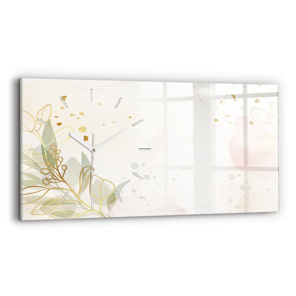 Horloge murale horizontale Abstraction pastel