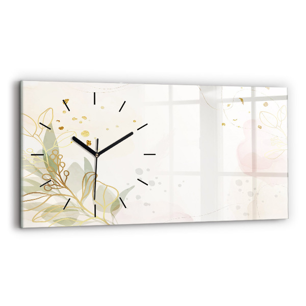Horloge murale horizontale Abstraction pastel